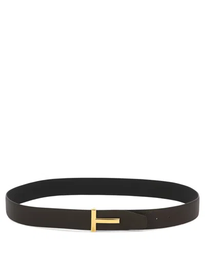 Tom Ford T Icon Reversible Belt In Brown