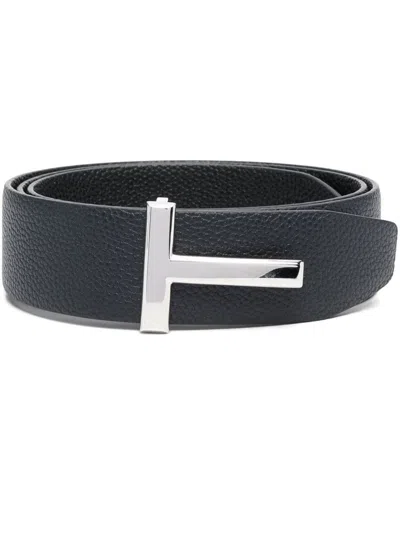 Tom Ford Belts In Dark Navy/black