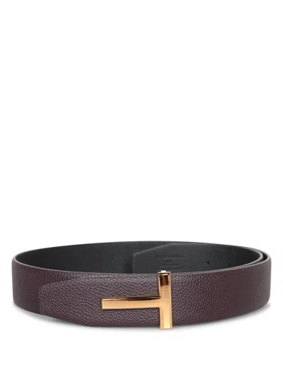 Tom Ford Belts In Burgundy