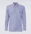 Tom Ford Bengal Stripe Cotton-blend Shirt In Blue