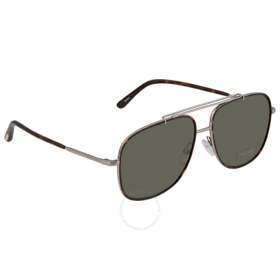 Tom Ford Benton Green Pilot Men's Sunglasses Ft0693 14n 58