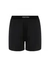 Tom Ford Stretch Silk Satin Boxer Shorts In Black