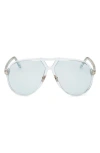 Tom Ford Bertrand 64mm Gradient Oversize Pilot Sunglasses In Blue
