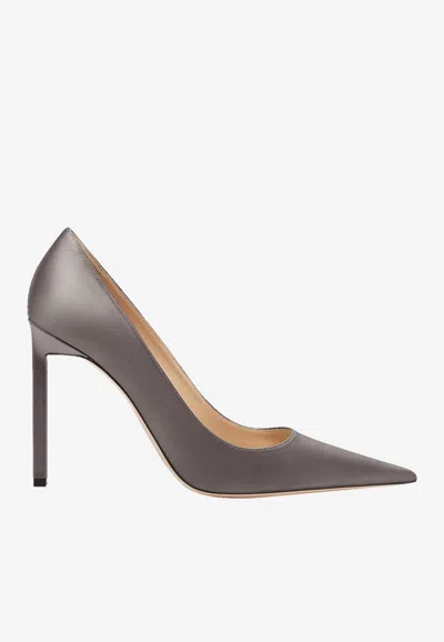 Tom Ford Betty 105 Satin Pumps In Gray