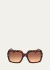 Tom Ford Eyewear Square-frame Sunglasses In Dhav/brng