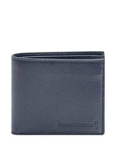 Tom Ford Bi-fold T-line Wallet In Blue