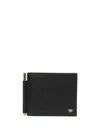 Tom Ford Garnet Leather Wallet With Logo In Black