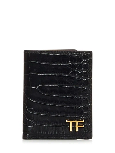 Tom Ford Bi-fold Wallet In Black