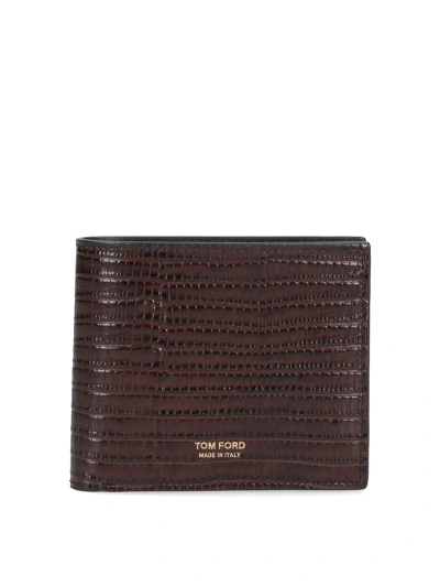 Tom Ford Bi-fold Wallet In Brown