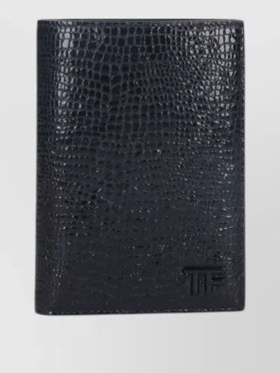 Tom Ford Bi Fold Wallets Embossed Texture Design