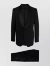 Tom Ford Bi-stretch Plain Weave Shelton Evening Suit In Black