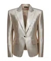 Tom Ford Tailored Gold Lurex Wool Jacket In Gold