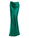 Tom Ford Bias Silk Skirt In Green