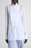 Tom Ford Bib Front Cotton Voile Button-up Shirt In White