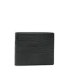 Tom Ford Crocodile Print Leather Wallet In Black
