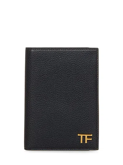 Tom Ford Bifold Logo Card Holder In Black