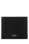 Tom Ford Soft Grain T Line Bifold Wallet In Black