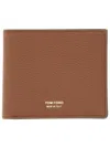 Tom Ford Textured Bi-fold Wallet And Cardholder In Brown