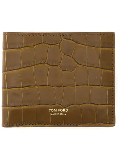 Tom Ford Bifold Wallet In Brown