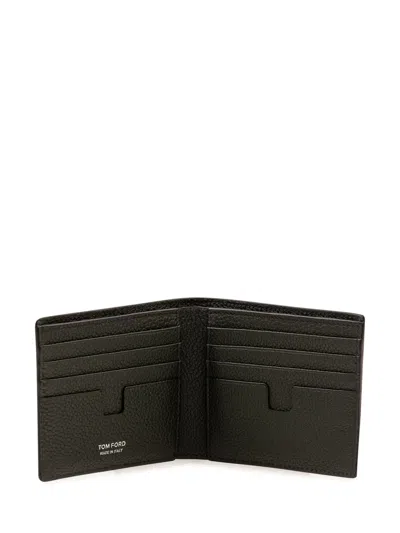 Tom Ford Bifold Wallet In Dark Pine