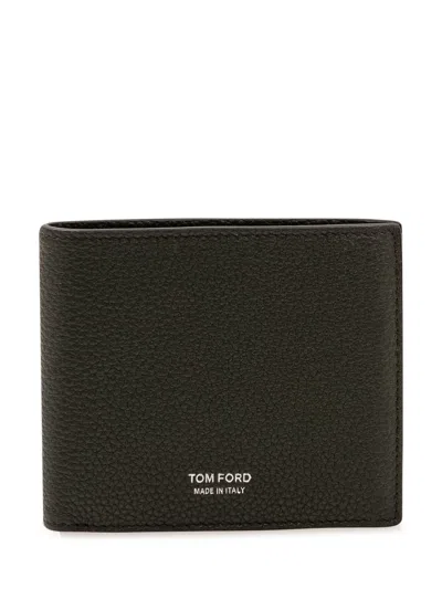 Tom Ford Bifold Wallet In Dark Pine