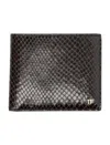 Tom Ford T-line Python Embossed Leather Bifold Wallet In Brown