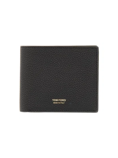 Tom Ford Portafoglio Bifold T Line Classic In Black