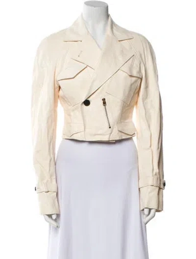 Pre-owned Tom Ford Biker Jacket In Neutral