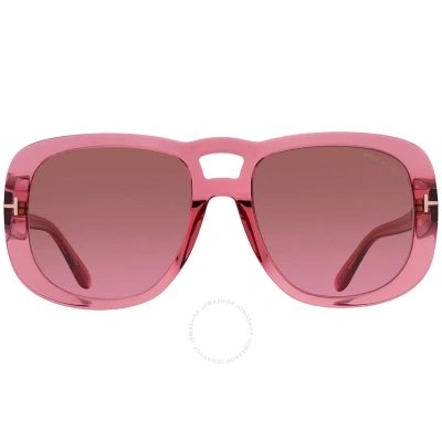 Tom Ford Billie Brown Gradient Square Ladies Sunglasses Ft1012 72f 56 In Pink