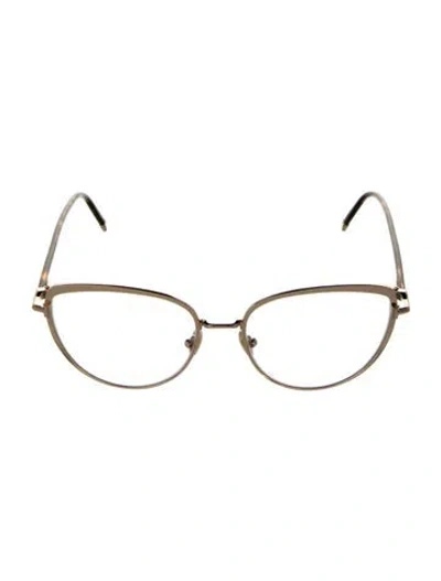 Pre-owned Tom Ford Binx Cat-eye Eyeglasses In Gold
