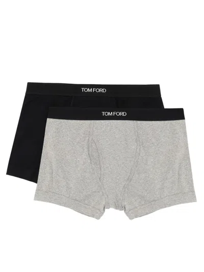 Tom Ford Bi-pack Boxer Briefs For Men In Black
