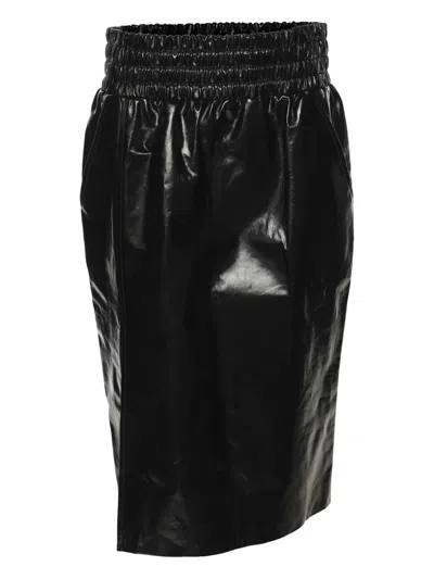 Pre-owned Tom Ford Leather Skirt In Black