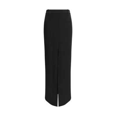 Tom Ford Crepe Envers Satin Skirt In Black