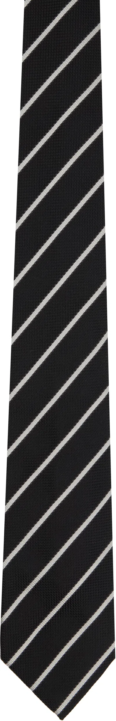 Tom Ford Black Alternate Weave Regimental Tie
