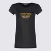 Tom Ford Black And Gold Silk T-shirt