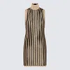 Tom Ford High-neck Ribbed Minidress In Black