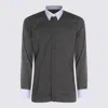 Tom Ford Cotton Shirt With Diamond Print And Contrast White Collar In Multi