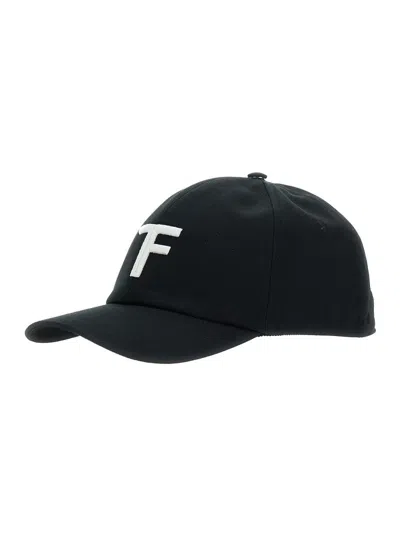 Tom Ford Black Baseball Cap With Logo Embroidery On The Front And Logo Lettering On The Rear