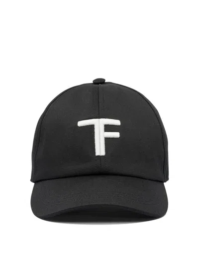 Tom Ford Black Baseball Cap With Logo Embroidery On The Front And Logo Lettering On The Rear