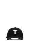 Tom Ford Black Baseball Cap With Logo Embroidery On The Front And Logo Lettering On The Rear In Cotton Man In Black