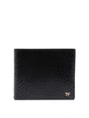 Tom Ford T-line Python Embossed Leather Bifold Wallet In Black