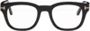 Tom Ford Black Blue Block Soft Square Glasses In 001 Black