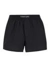 Tom Ford Black Briefs With Branded Band In Tech Fabric Man
