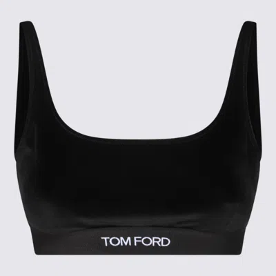 Tom Ford Black Bralette Velour Top