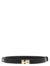 Tom Ford Croc Embossed T Shape Adjustable Belt In Black