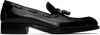 Tom Ford Burnished Leather Edgar Tassel Loafers In Black