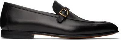 Tom Ford Black Burnished Leather Martin Loafers
