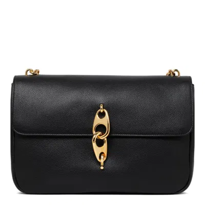 Tom Ford Black Calf Leather Bags In Blue