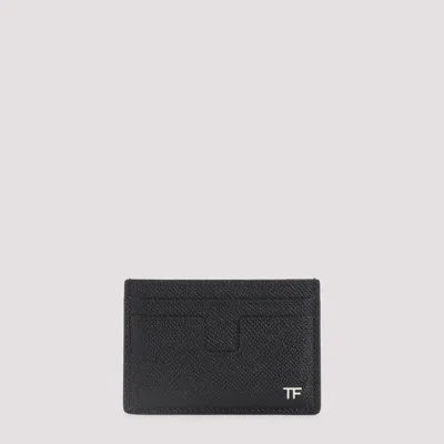 Tom Ford Black Calf Leather Card Holder