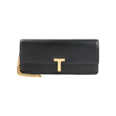 Tom Ford Black Calf Leather Clutch Bag